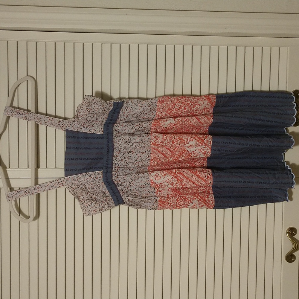 🌷UO Kimchi Blue Tiered Cotton Eyelet Mini Dress *As Is* Size Small